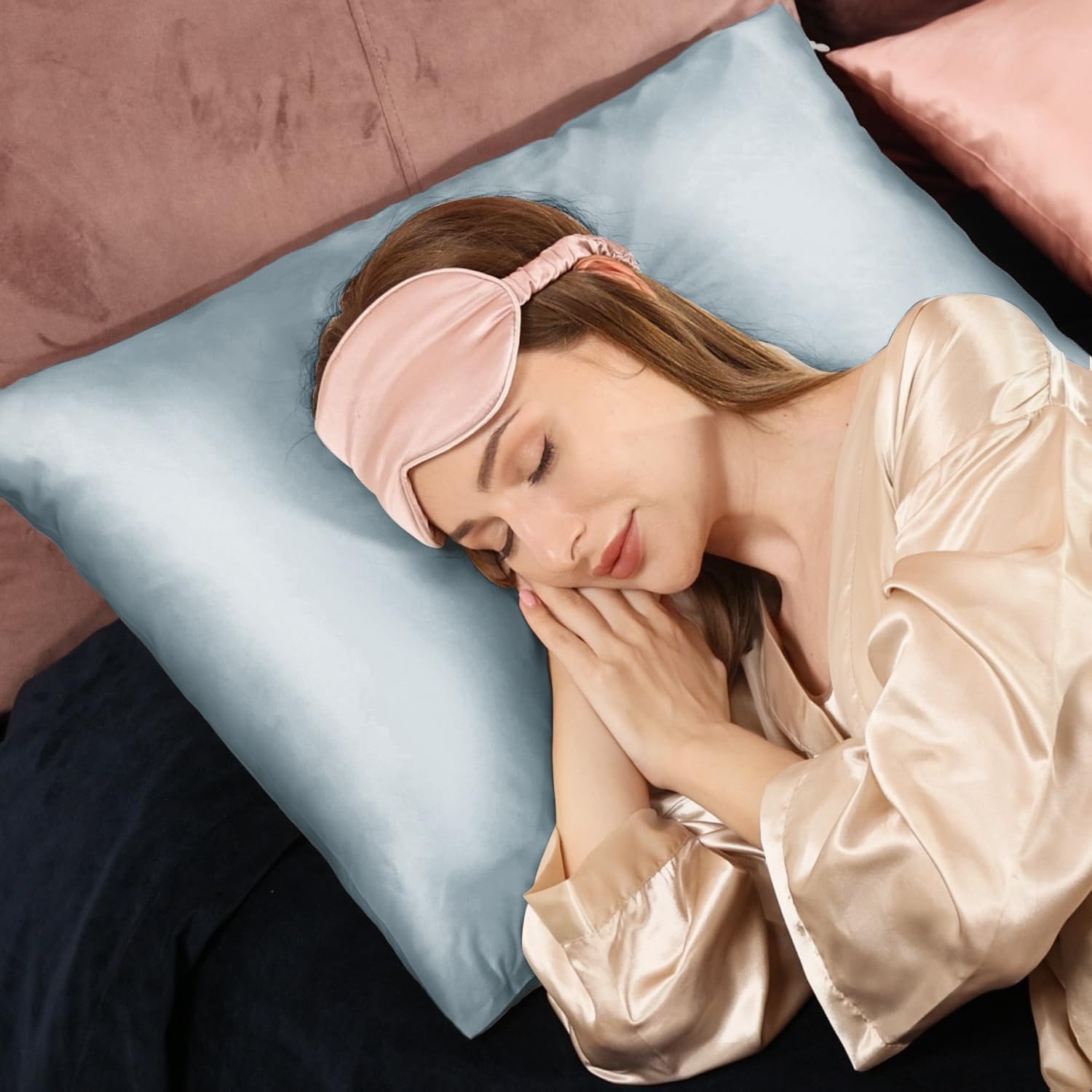 Silver Grey 23 Momme Mulberry Silk Pillowcase 50 x 70 cm: image 4