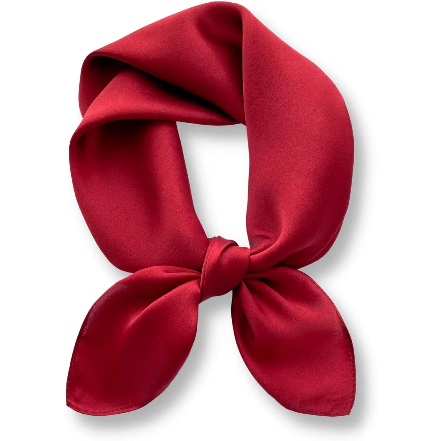 Burgundy Plain Silk Square Scarf 68cm