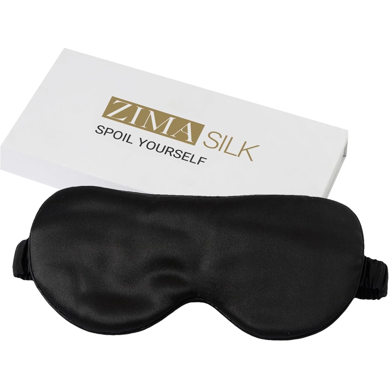 Black 22 Momme Contoured Mulberry Silk Sleep Mask